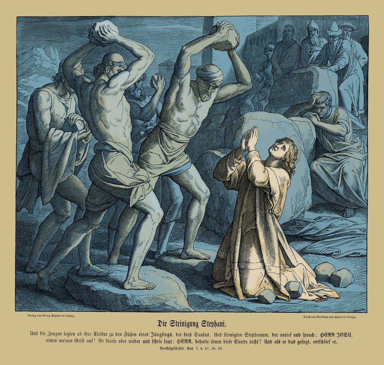 Stening af Stefanus, Apostlenes Gerninger af Julius Schnorr von Carolsfeld