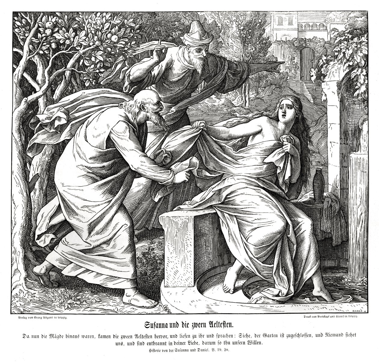 Susanna og de ældste, Susanna og Daniel af Julius Schnorr von Carolsfeld