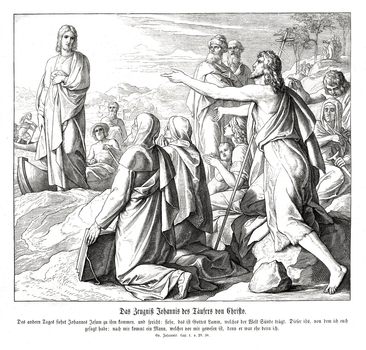 Johannes Døberens Vidnesbyrd, Johannesevangeliet af Julius Schnorr von Carolsfeld