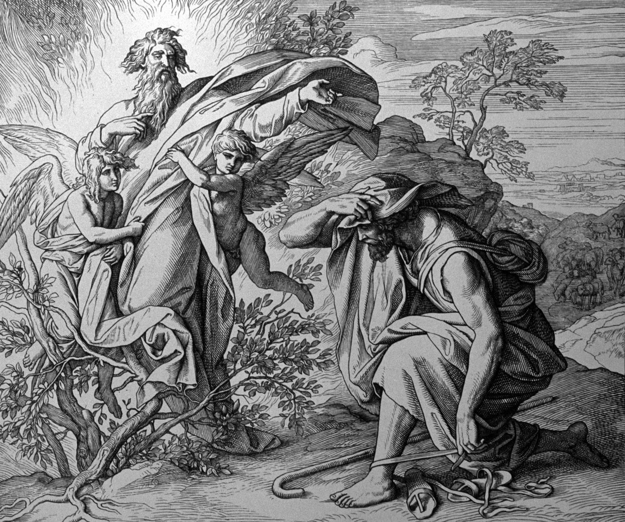 Den brændende busk af Julius Schnorr von Carolsfeld