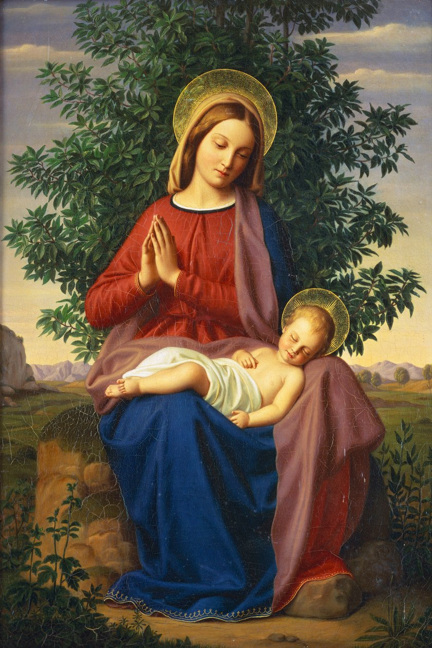 Madonnaen og barnet, 1855 af Julius Schnorr von Carolsfeld