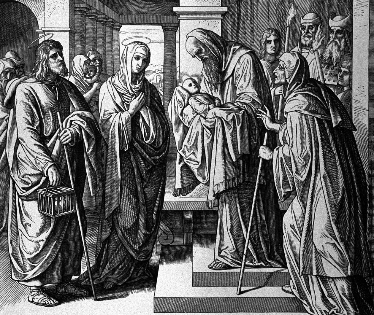 Præsentationen af Jesusbarnet i templet af Julius Schnorr von Carolsfeld
