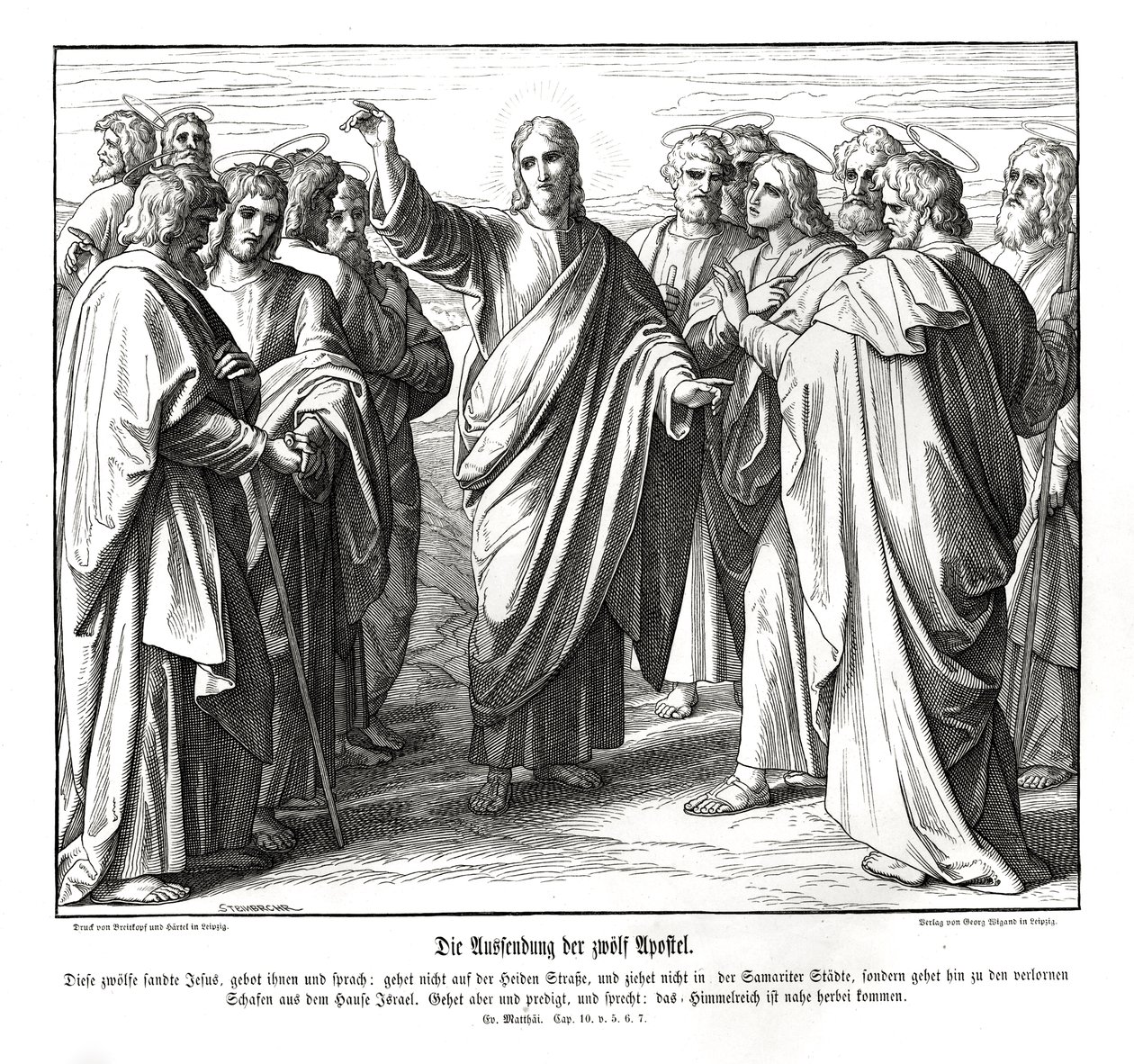 De tolv apostle, Matthæusevangeliet af Julius Schnorr von Carolsfeld