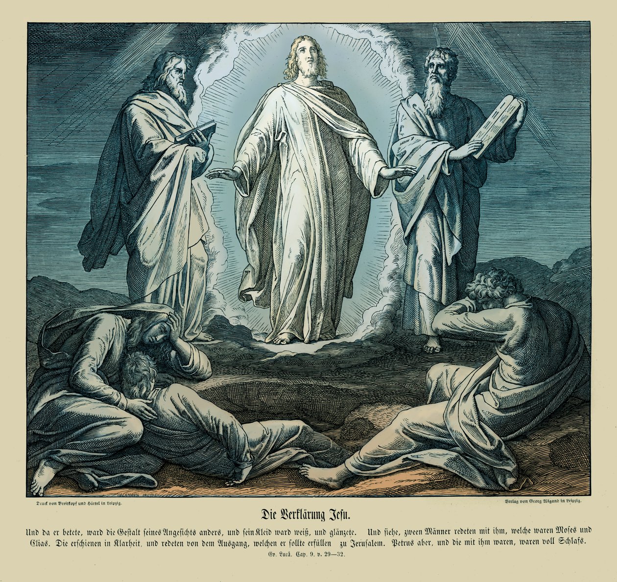 Jesu forvandling, Lukasevangeliet af Julius Schnorr von Carolsfeld