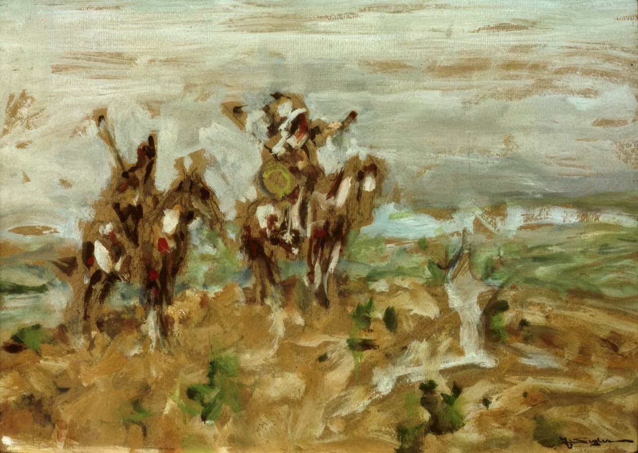 Spejder hos Blackfoot-indianerne af Julius Seyler