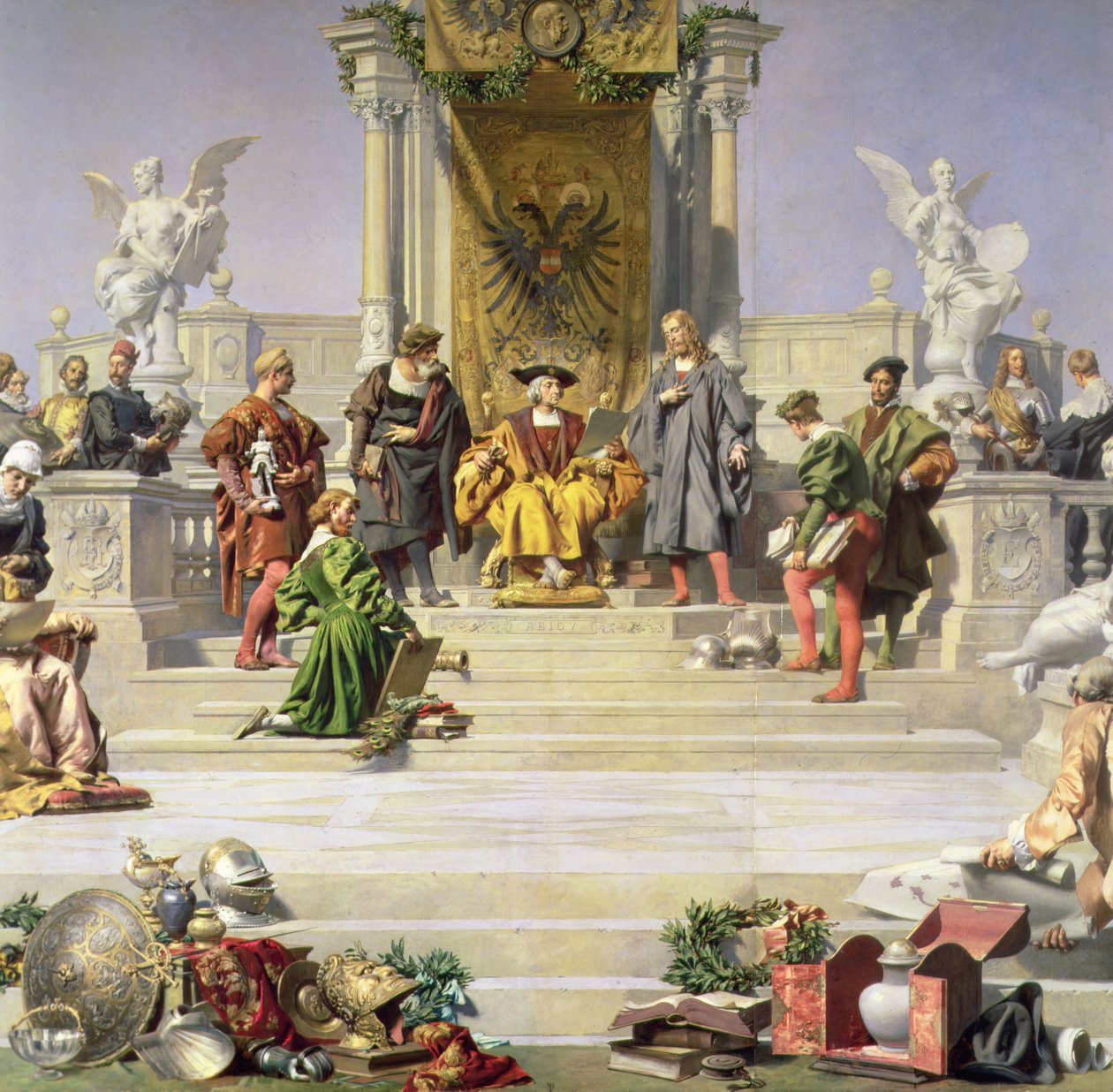 Patronage of the Arts by House of Habsburg: midterste del af et loftmaleri, 1891 (se også 70754 og 70756) af Julius Victor Berger
