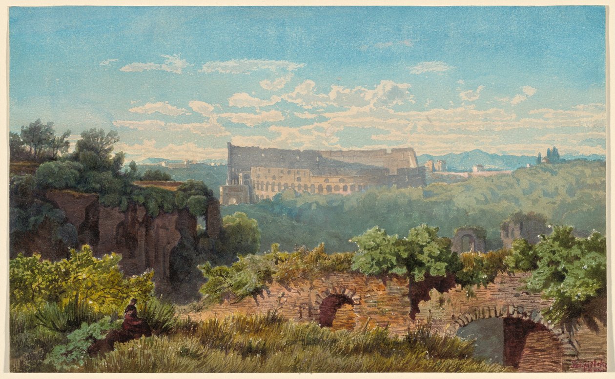 Colosseum set fra Palatinerhøjen af Julius Zielke