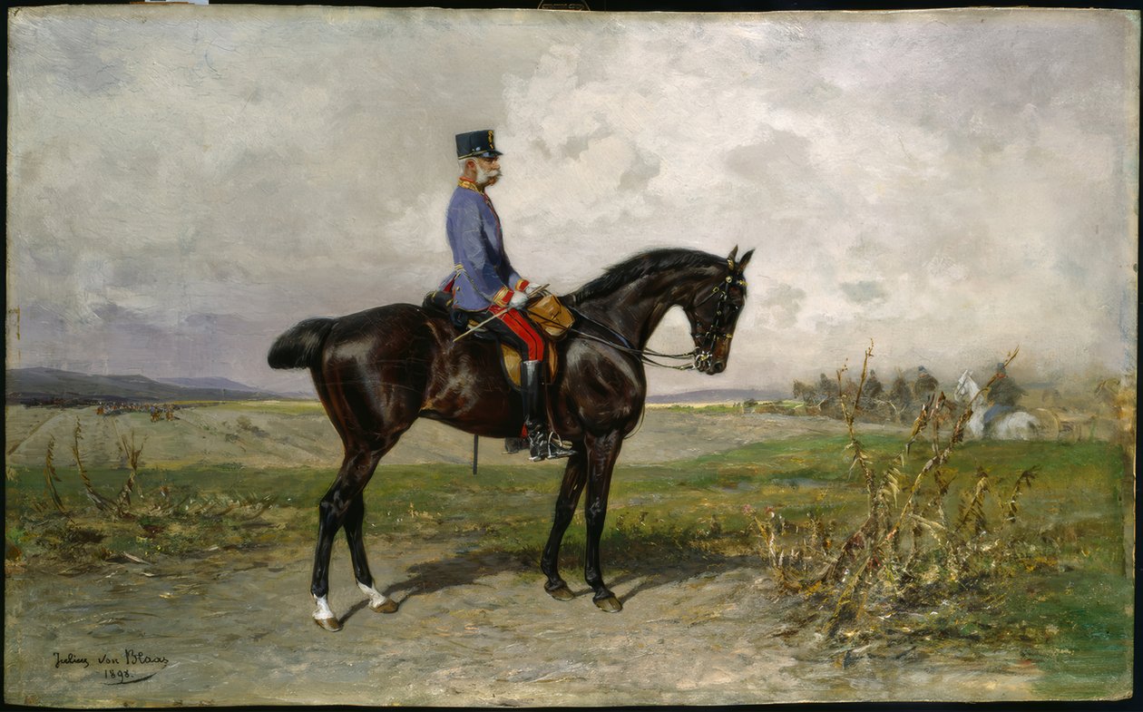 Franz Joseph, Reiterbildnis / Blaas af Julius von Blaas