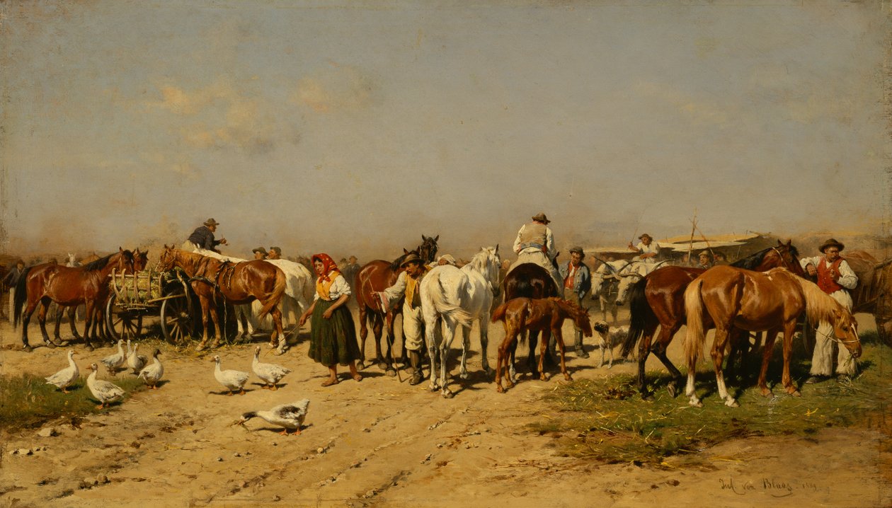 Markedet af Julius von Blaas