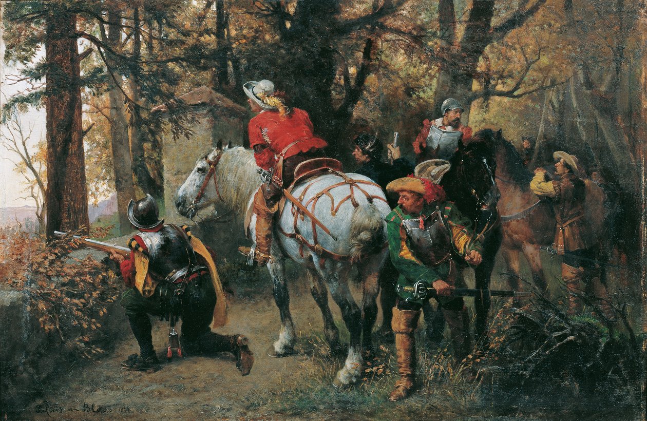 fjendens rekognoscering af Julius von Blaas d. Ä.