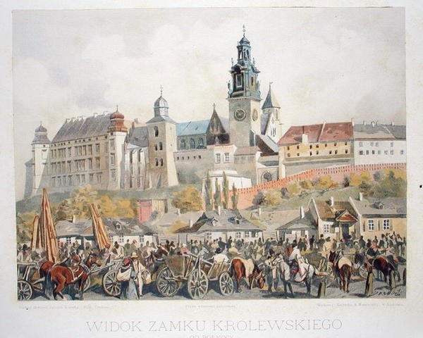 Udsigt over slottet Krolewskiego, Krakow, fra 