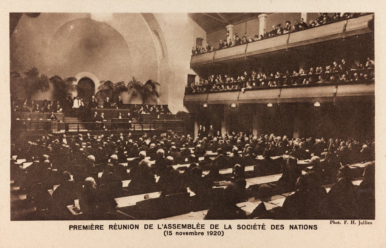 Album " Jack Bosio - War Campaign 1917-1920 ": Første møde i United Nations Company i Genève 15. november af Jullien F. H.