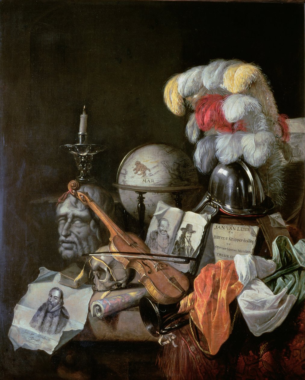 Vanitas (olie på lærred) af Jurian van Streeck or Streek