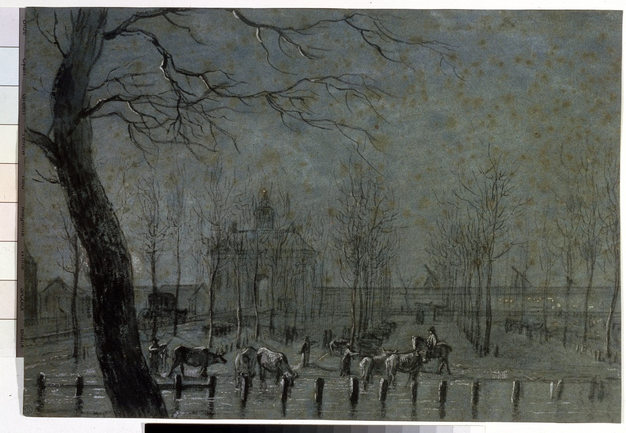 ""Porten til Utrecht i Holland"" Kridttegning af Jurriaan Andriessen (1742-1819) 1797 Pushkin Museum, Moskva af Jurriaan Andriessen