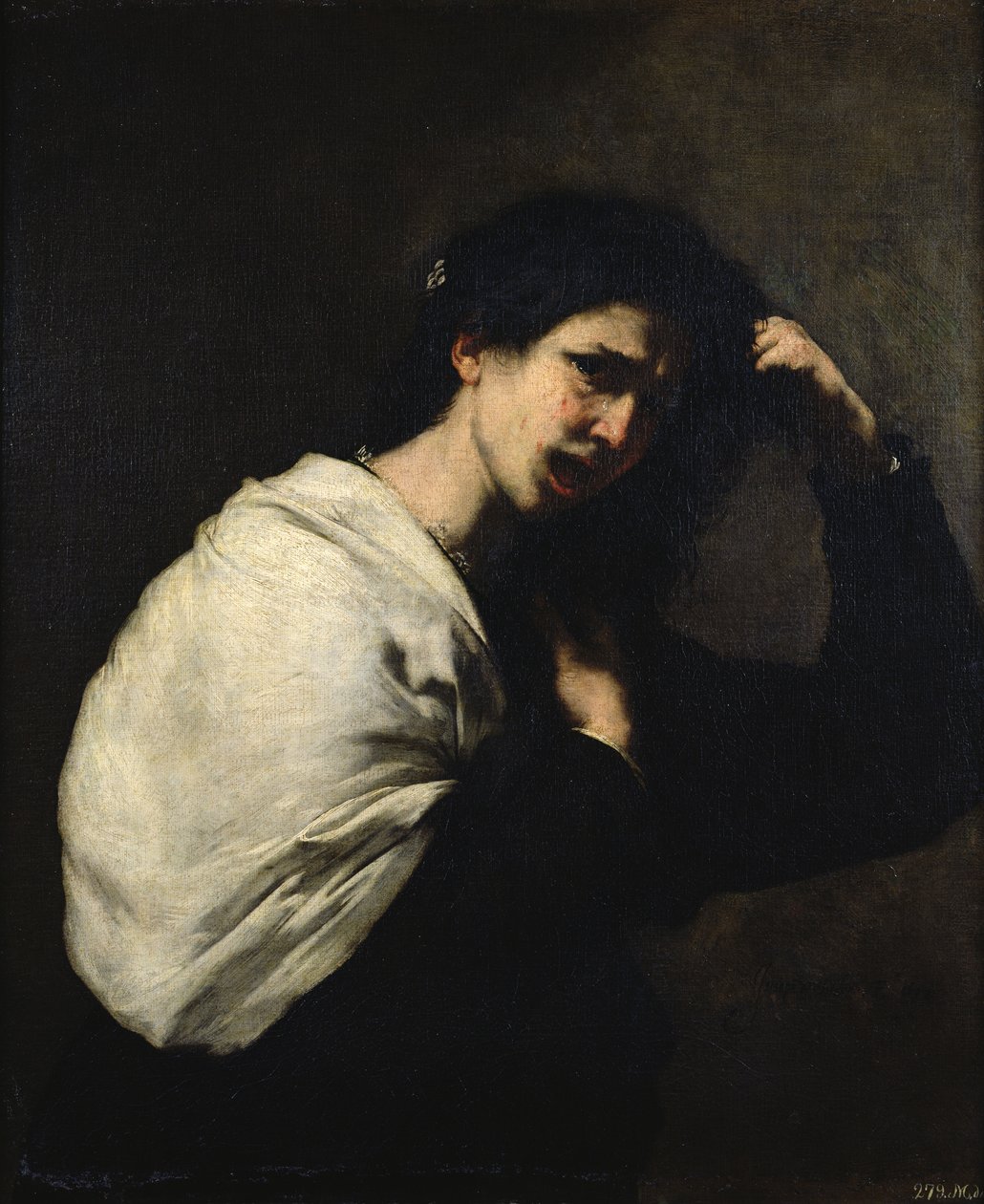 En desperat kvinde, 1638 af Jusepe de Ribera
