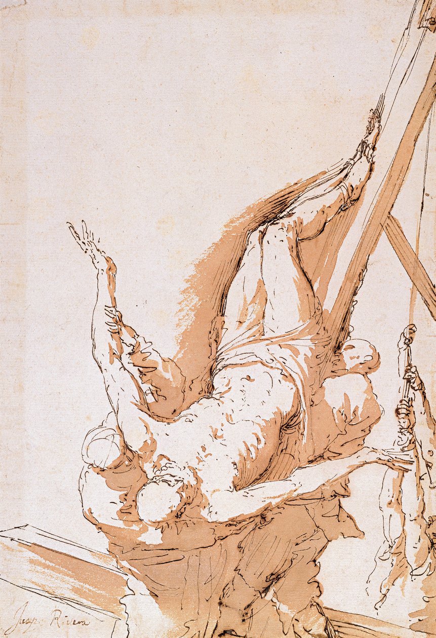 Sankt Peters korsfæstelse, c.1625-1630 af Jusepe de Ribera