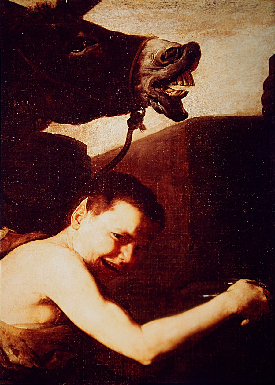 Detalje af Drunken Silenus, 1626 (detalje af 434192) af Jusepe de Ribera