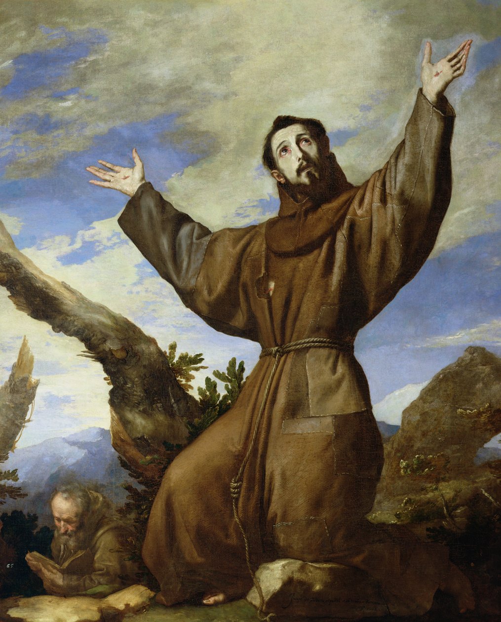 Sankt Frans af Assisi (ca. 1182-1220) 1642 af Jusepe de Ribera