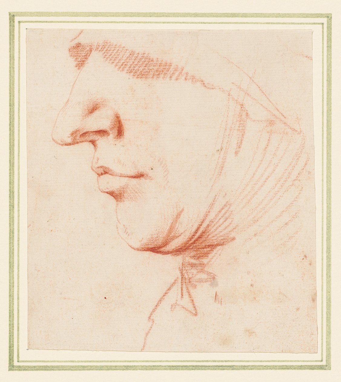 En mands hoved i profil af Jusepe de (1591 1652) Ribera