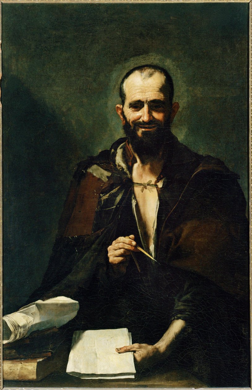 Archimedes ... (maleri på lærred) af Jusepe de (1591 1652) Ribera