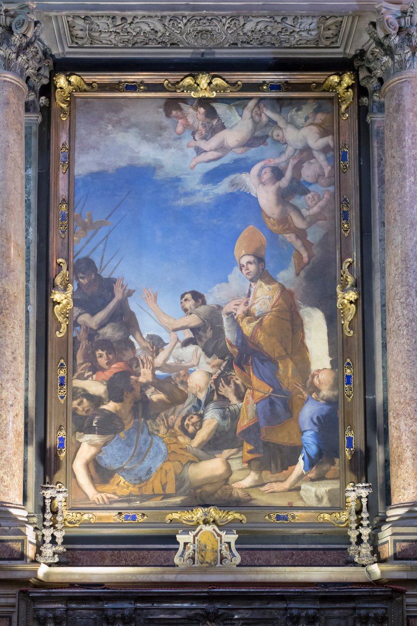 San Gennaro kommer uskadt ud af ovnen af Jusepe de (1591 1652) Ribera