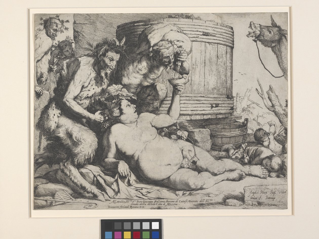 Drunken Silenus (ætsning) af Jusepe de Ribera