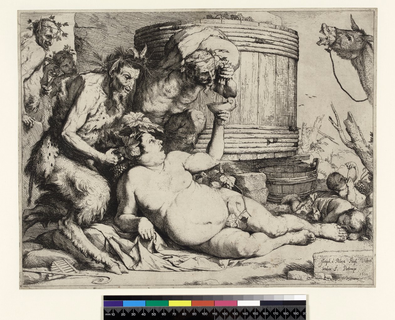 Drunken Silenus. Silenus ved vinkarret, før 1652 af Jusepe de Ribera