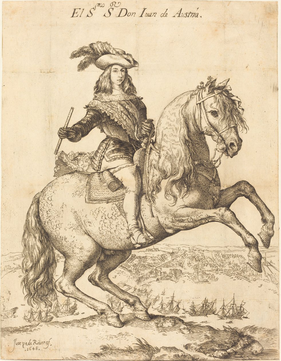 Ridesportræt af Don Juan af Østrig af Jusepe de Ribera