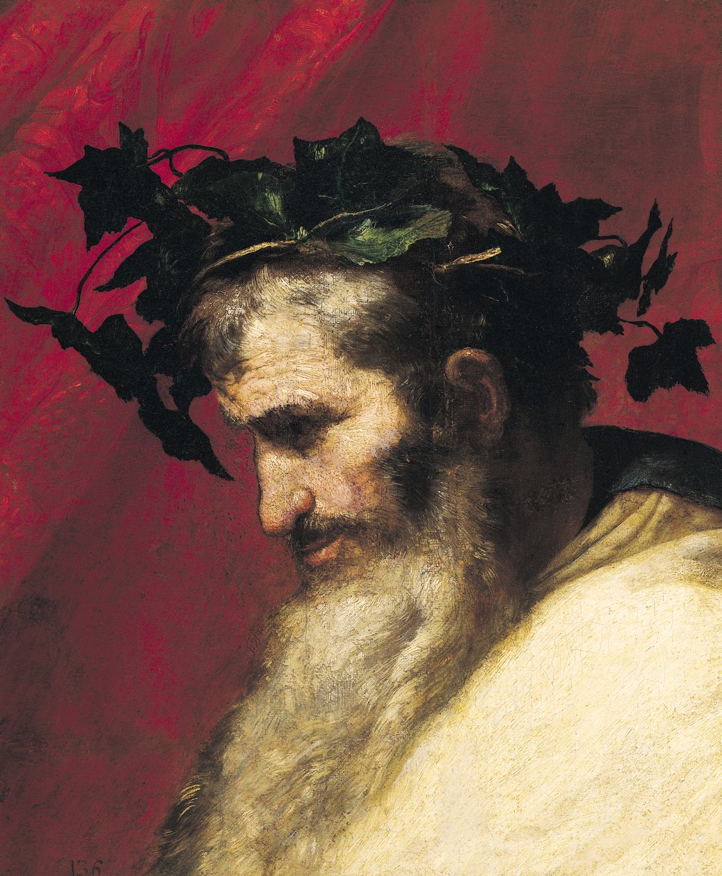 Hoved af en gammel mand, fragment fra Bacchus