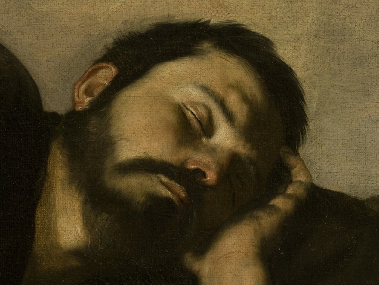 Jakobs drøm, ansigtsdetalje af Jusepe de Ribera