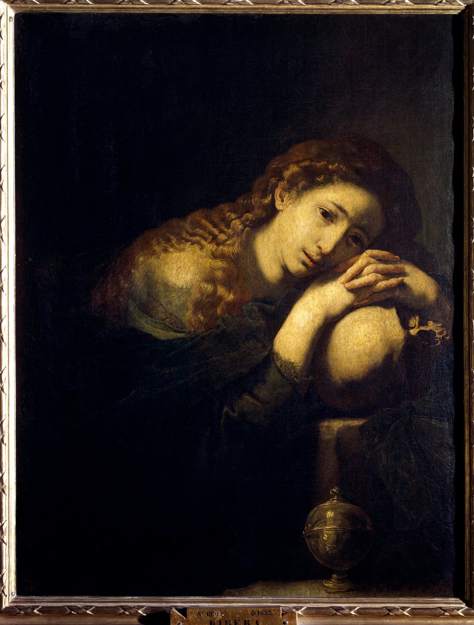 Den angrende Madeleine. Maleri af Jose de Ribera dit il Spagnoletto "" den spanske "" (1591-1652) af Jusepe de Ribera