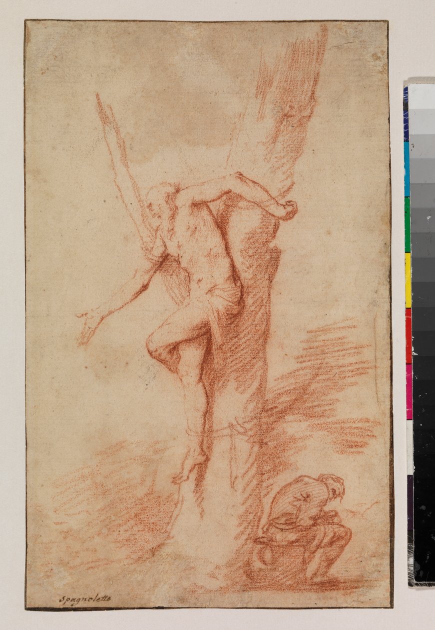 Mand bundet til et træ, og en figur hvilende, 1630-35 af Jusepe de Ribera