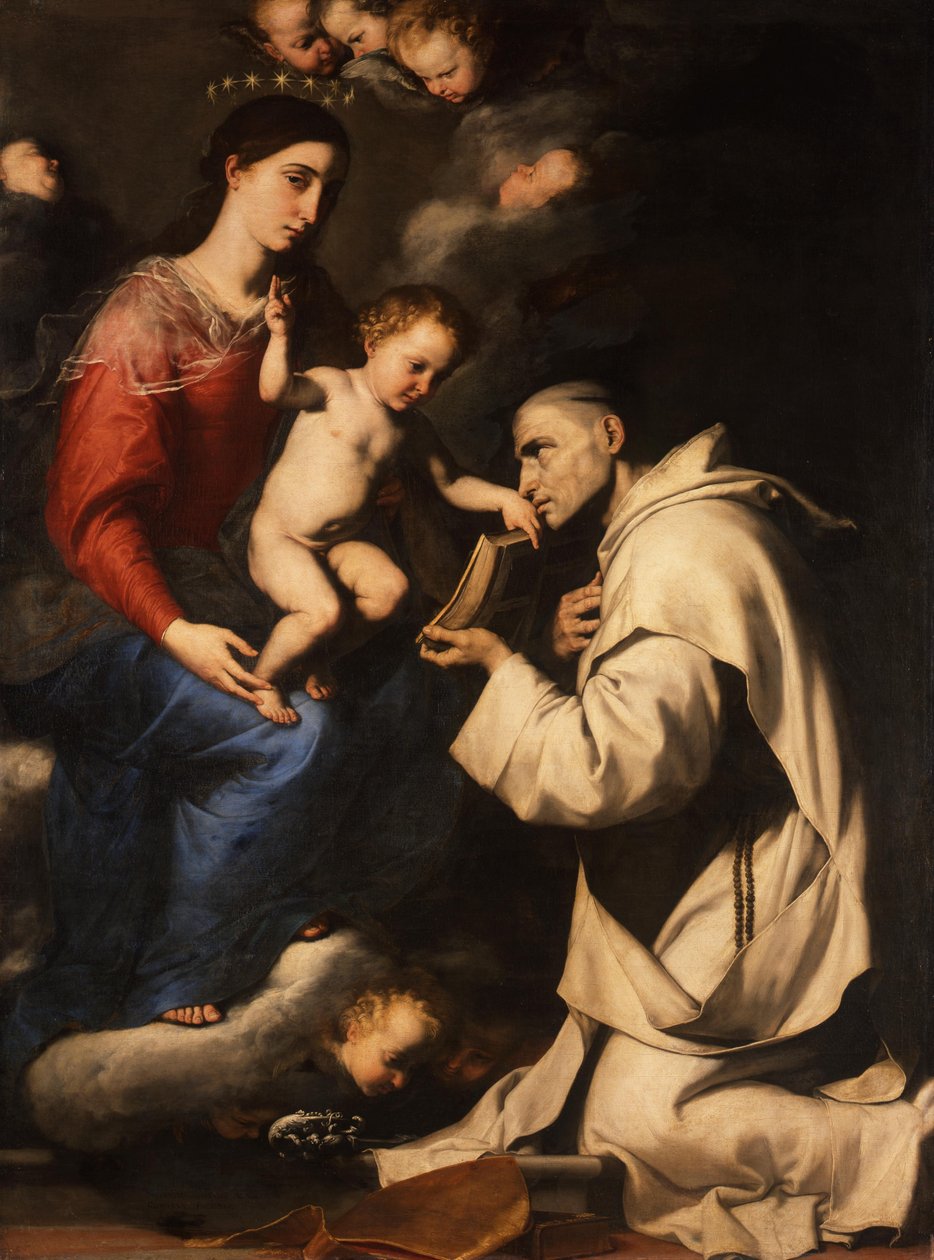 Maria med barnet og den hellige Bruno af Jusepe de Ribera