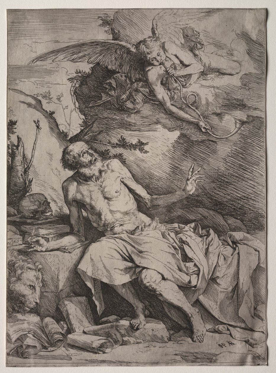 Sankt Jerome. af Jusepe de Ribera