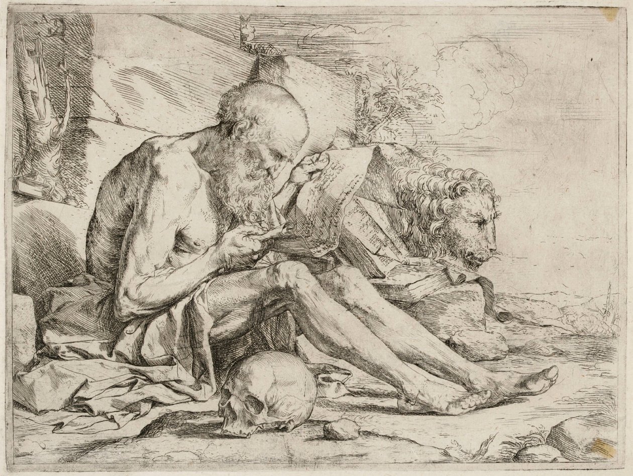 Den læsende Sankt Hieronymus af Jusepe de Ribera