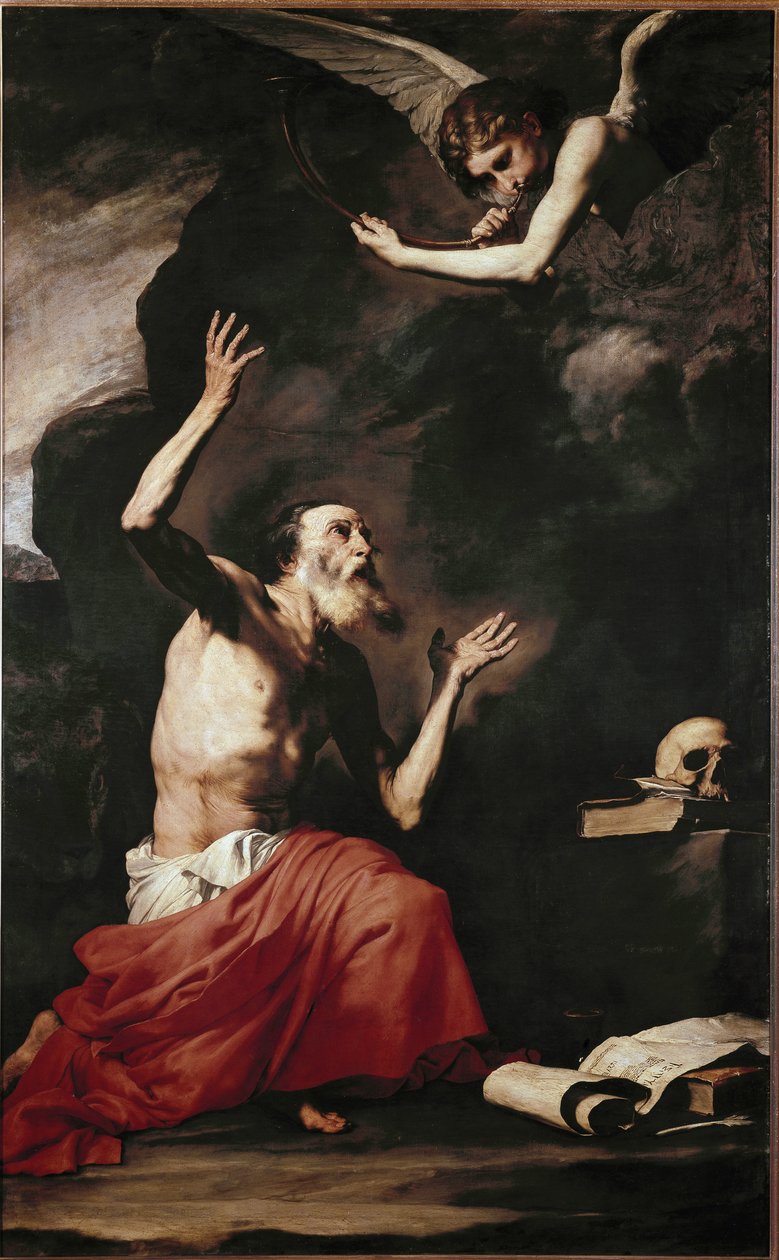 Sankt Hieronymus og englen (olie på lærred af Jusepe de Ribera