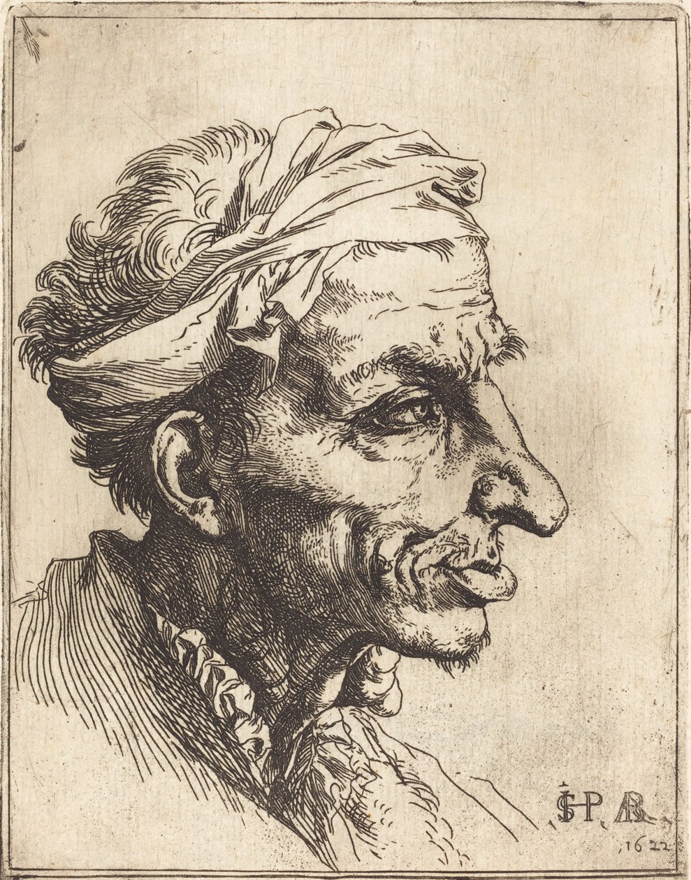 Lille Grotesk Hoved af Jusepe de Ribera
