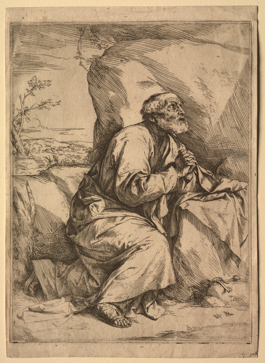 Den angrende Sankt Peter. af Jusepe de Ribera