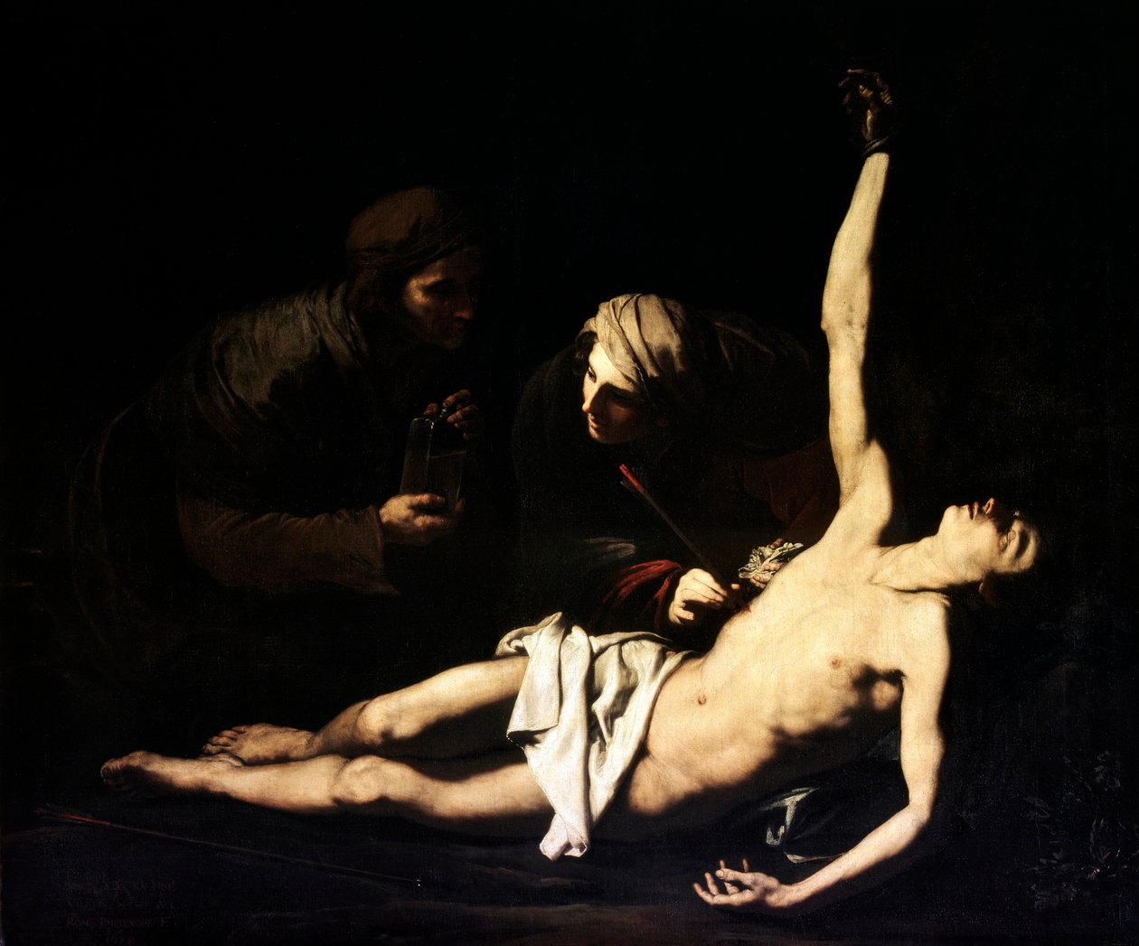 De hellige Sebastian, Irene og Lucia, 1628 af Jusepe de Ribera
