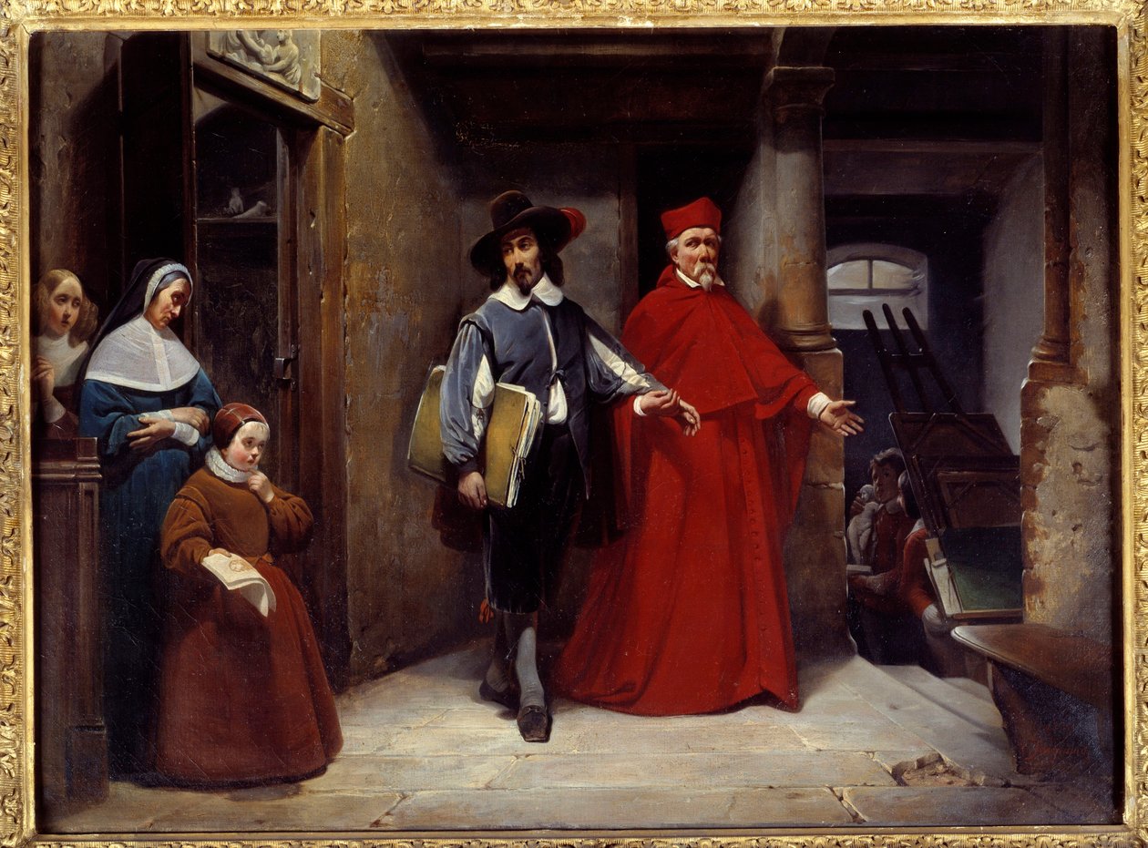Kardinalen kommer for at hente maleren Jose de Ribera dit il Spagnoletto l