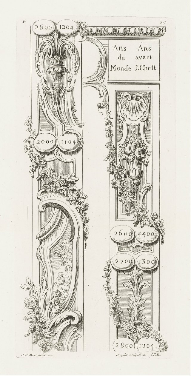 Design af grænsefragmenter af Juste Aurèle Meissonnier