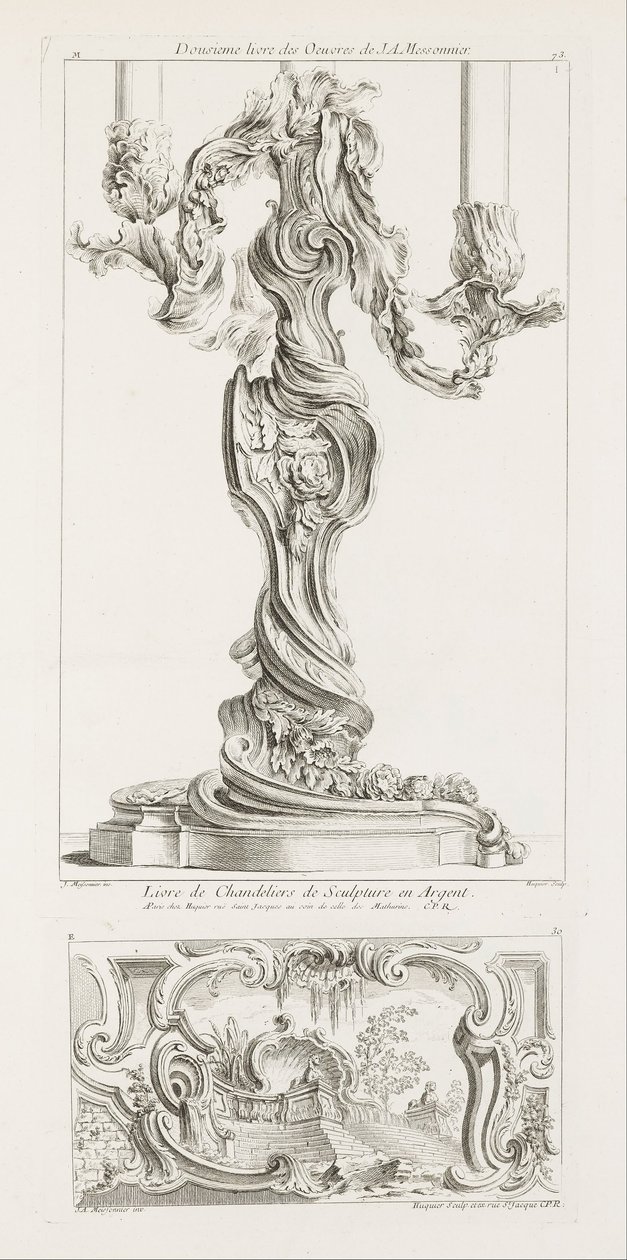 Silver Sculpture Candlestick Book af Juste Aurèle Meissonnier