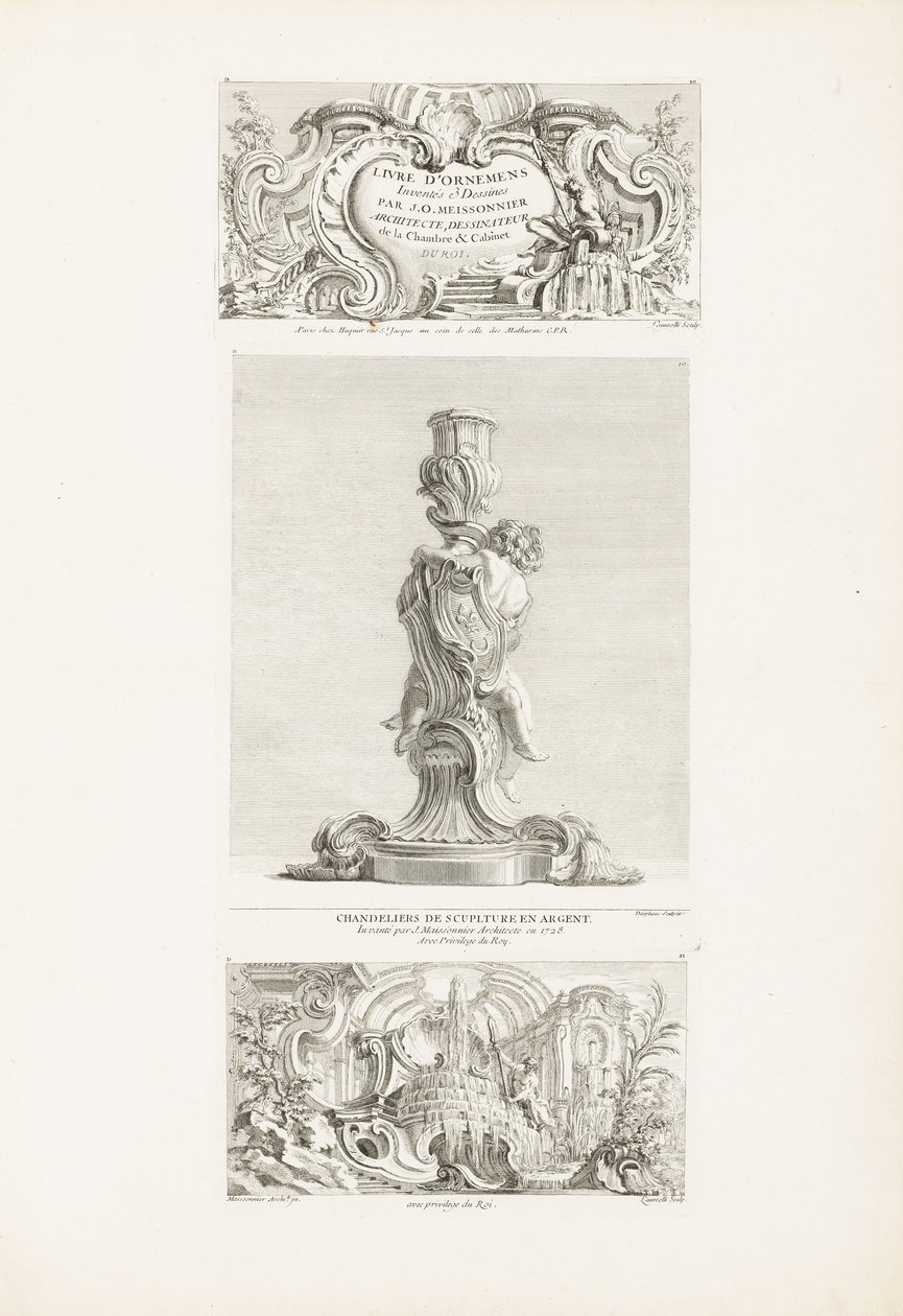 Bøger DOrnemens Inventés und Dessines af J.A. Meissonnier Architect, Designer of the Room og C ... af Juste Aurèle Meissonnier