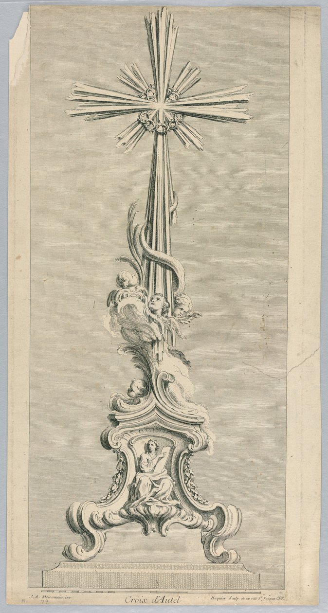 Design til et alterkors af Juste Aurèle Meissonnier