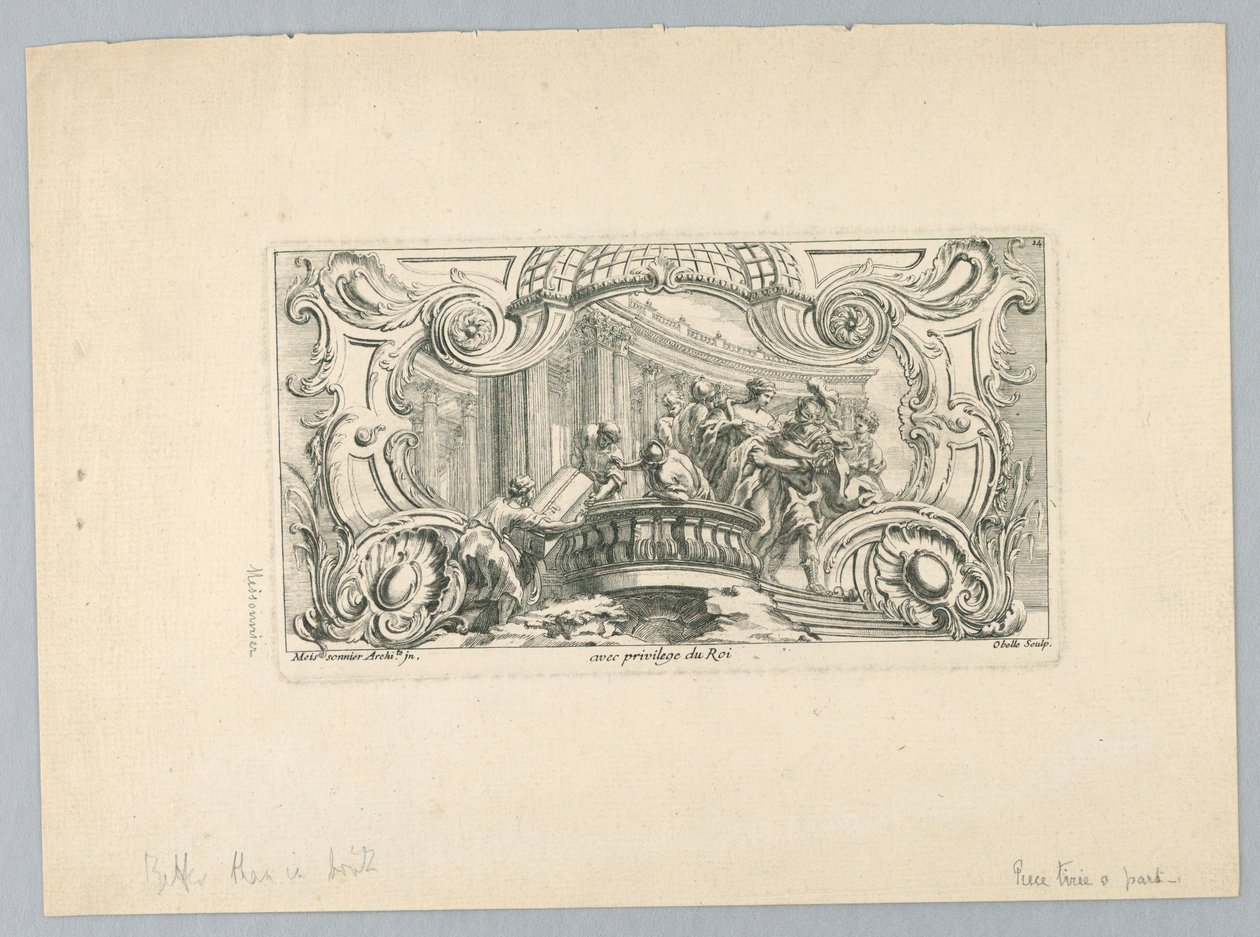 Ornament med figurer af Juste Aurèle Meissonnier