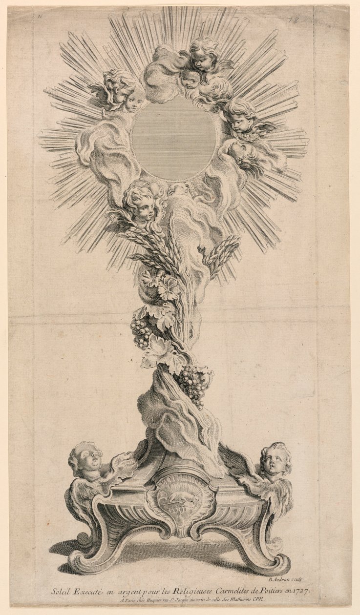 Sølvmonstrans henrettet i 1727 af Juste Aurèle Meissonnier