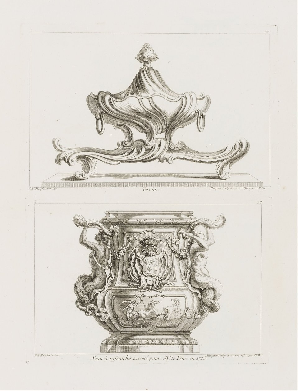 Terrine, pl. 57 i arbejde af Juste-Aurele Meissonnier af Juste Aurèle Meissonnier