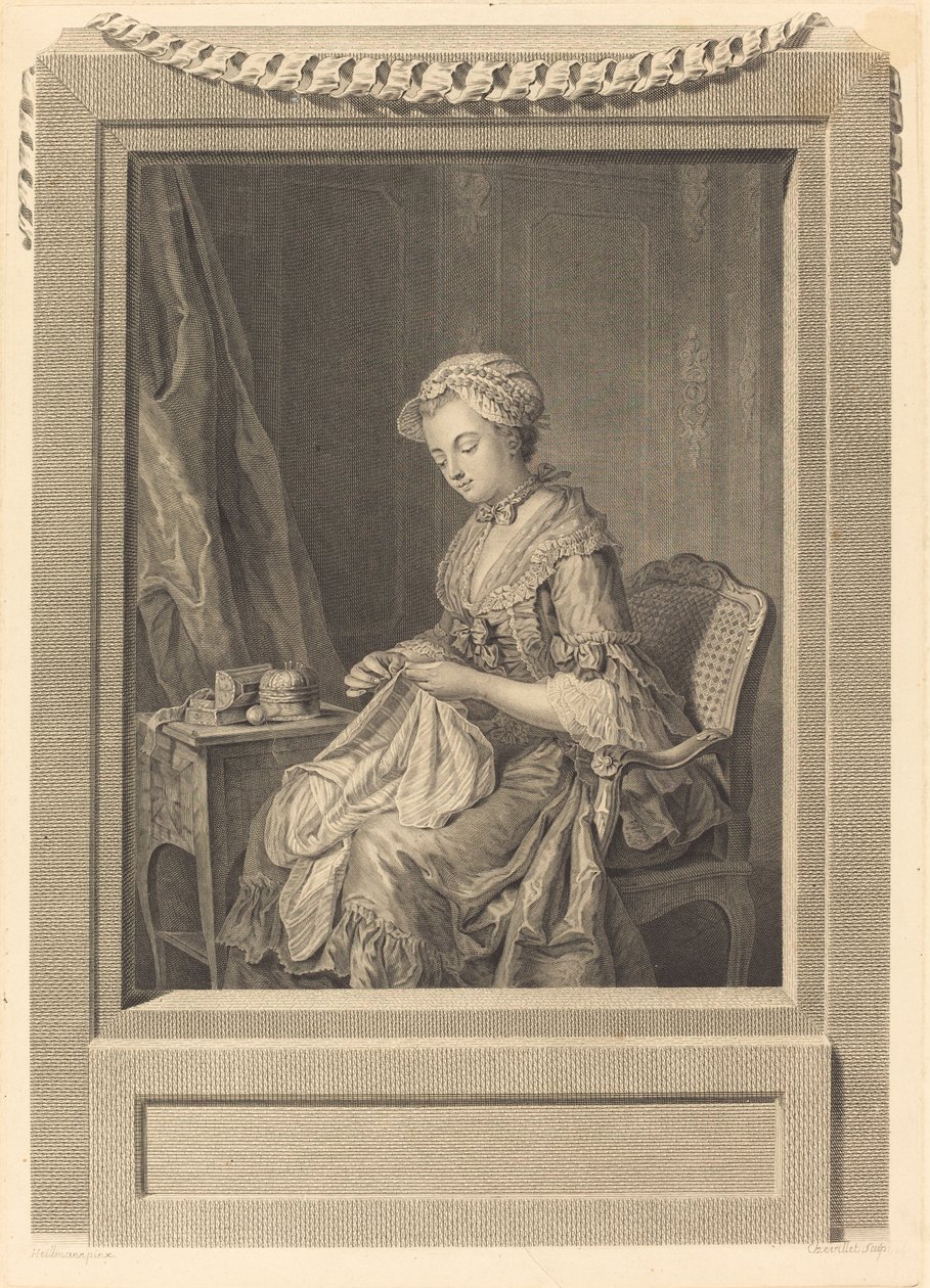 Det gode eksempel af Juste Chevillet after Jean Gaspard Heilmann