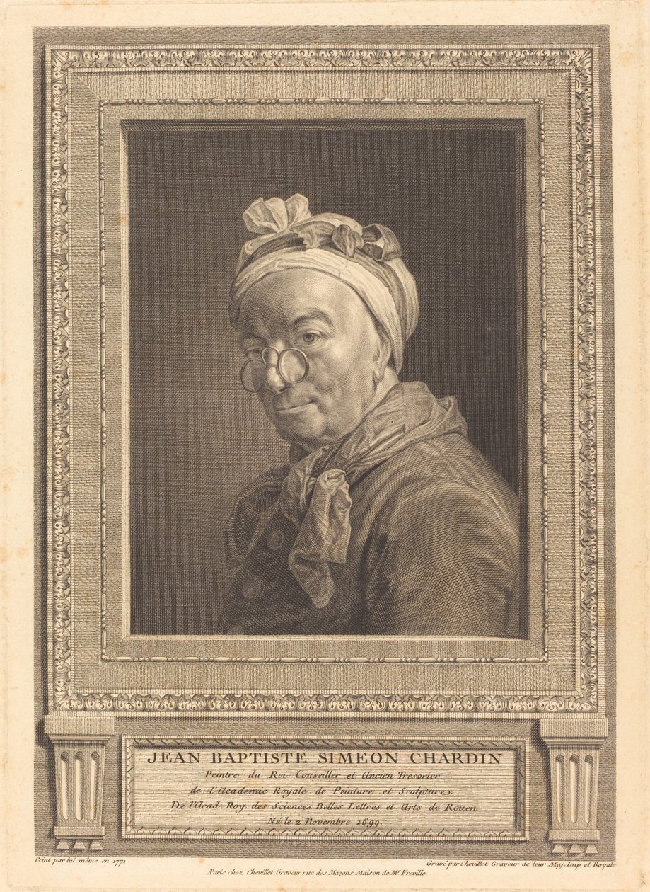 Jean Baptiste Simeon Chardin af Juste Chevillet after Jean Siméon Chardin