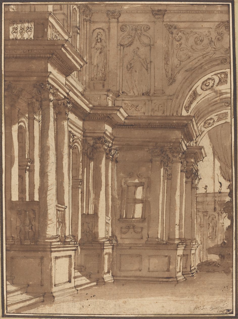 Interiør af et palads af Juste François Boucher
